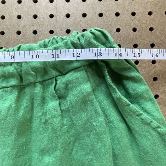 NWT Angela Mara x Gucci Green 100% Linen Wide Leg Pants Italy Medium Women - Picture 8 of 10